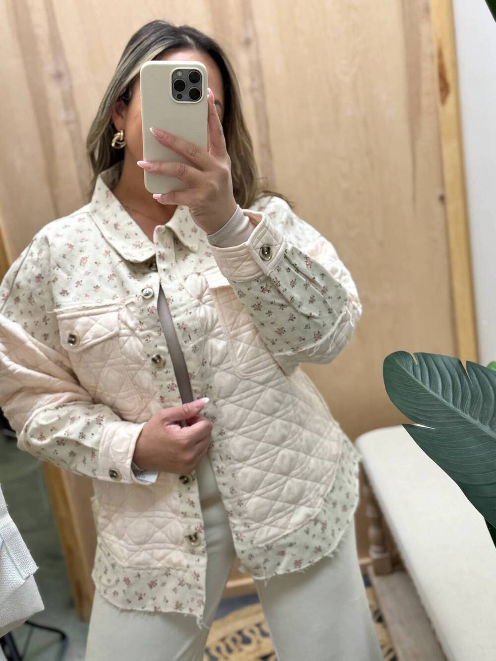 NEW VERY J quilted long sleeves jacket in blush